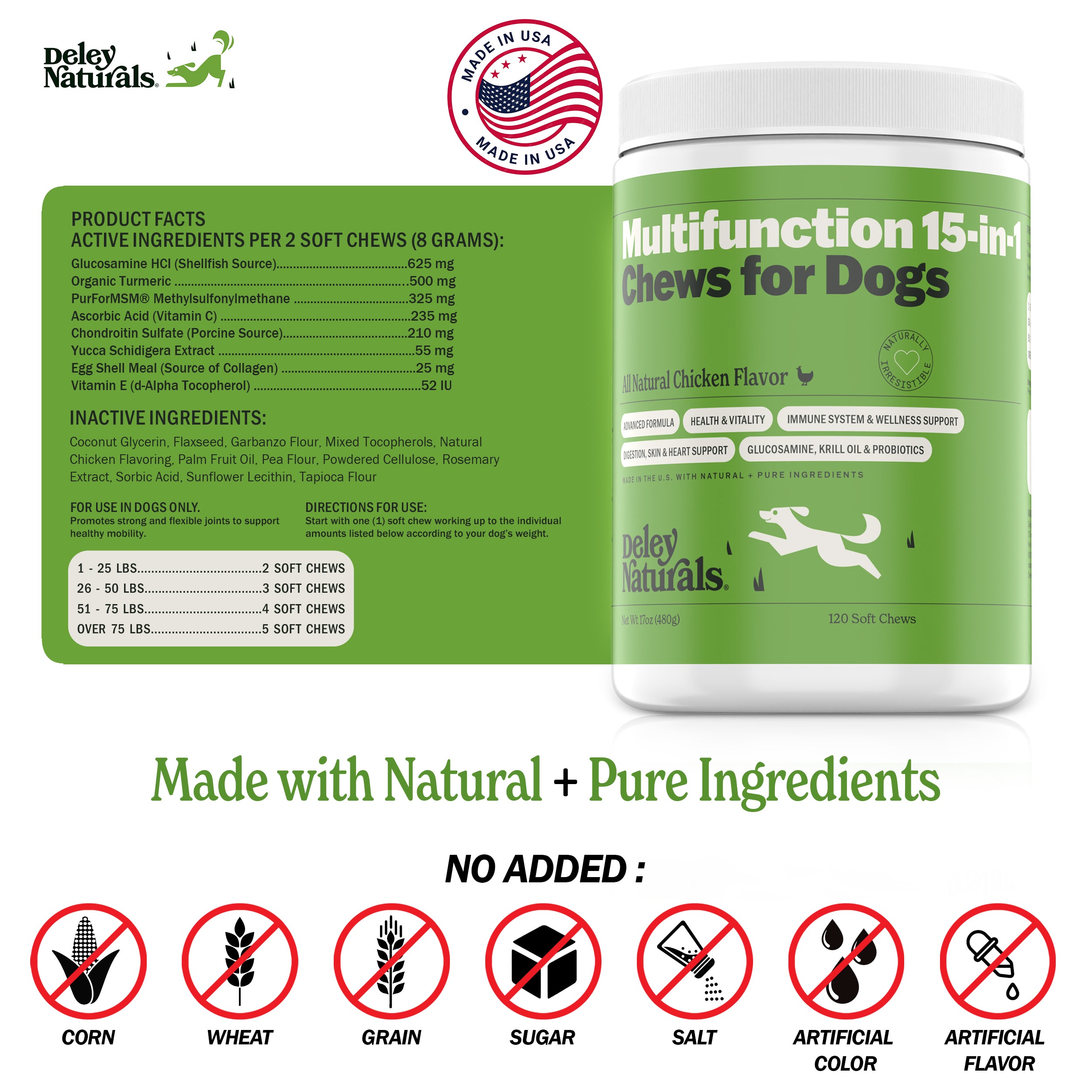 Multifunction 15-in-1 Chews for Dogs