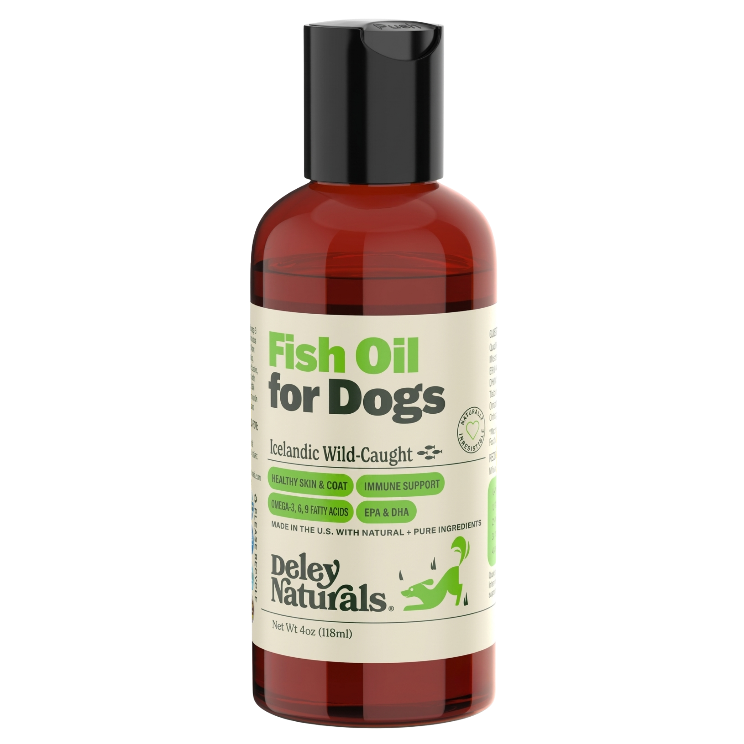 Icelandic Wild-Caught Omega 3 Fish Oil for Dogs - 4oz, 16oz & 32oz Pump