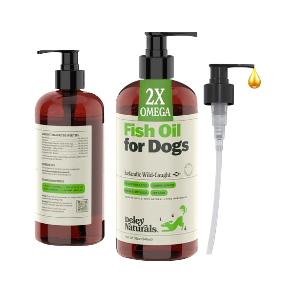 Omega 3 Fish Oil for Dogs – 32 oz Pump