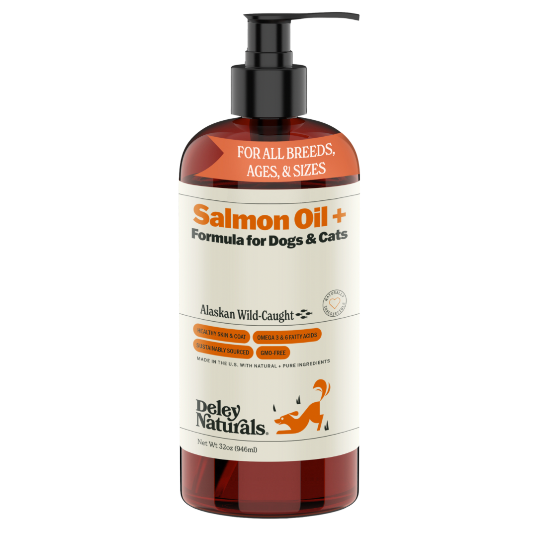 Alaskan Wild-Caught Salmon Oil + Formula for Dogs & Cats 32 oz Pump